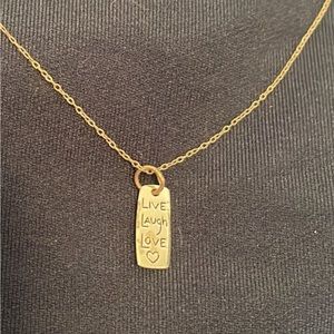 Live Laugh Love Silver Necklace